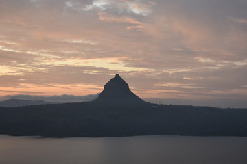 Beautiful nature sunset view from Mountains