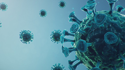 Wall Mural - chinese pathogen called coronavirus or covid-19, as a type of flu. outbreak of coronavirus, which le