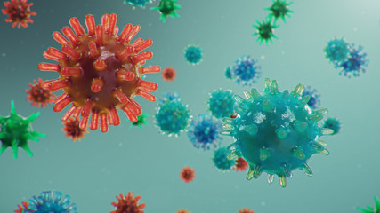 Wall Mural - outbreak of chinese influenza - called a coronavirus or 2019-ncov, which has spread around the world