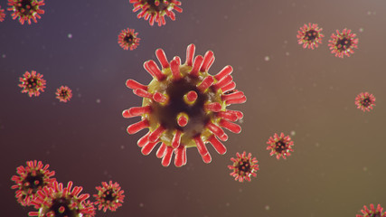 Wall Mural - chinese pathogen called coronavirus or covid-19, as a type of flu. outbreak of coronavirus, which le