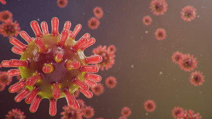 Wall Mural - outbreak of chinese influenza - called a coronavirus or 2019-ncov, which has spread around the world