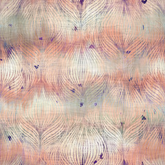 Seamless purple and peach ombre fade painterly watercolor wash hand drawn line art pattern graphic design. Seamless repeat raster jpg pattern swatch.