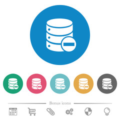 Poster - Remove from database flat round icons
