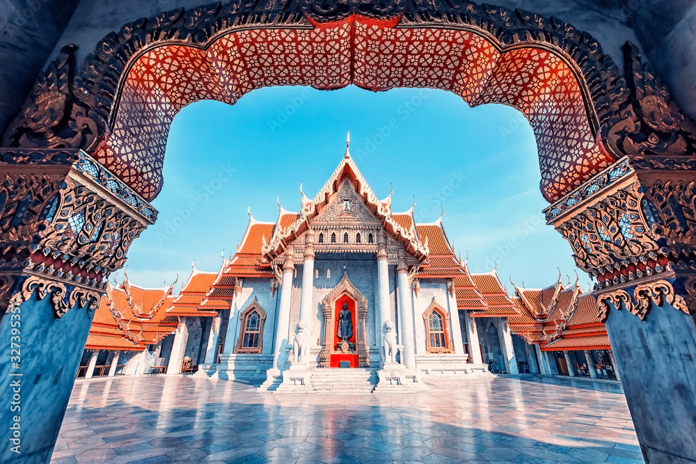 Marble temple in Bangkok Stock Photo | Adobe Stock