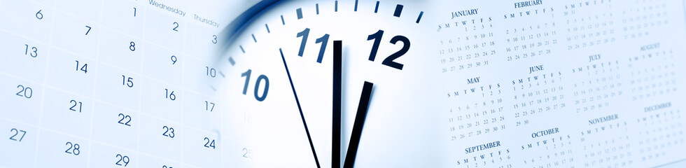 Wall Mural - clock and calendars