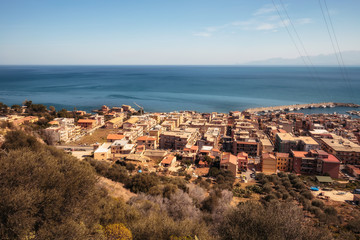 Wall Mural - Old Ruins of Solunto near Palermo on Sicily in Italy. Lovely spring and summer landscape