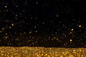 Wall Mural - abstract of christmas and bokeh light with glitter background