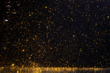 Wall Mural - abstract of christmas and bokeh light with glitter background