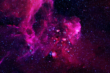 Beautiful pink nebula in deep space. Elements of this image were furnished by NASA.