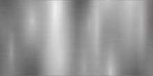 Silver Background And Foil Texture, Shiny And Metal Steel Gradient Template. Brushed Stainless Steel Pattern – For Stock