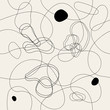Seamless abstract pattern in doodle style. Hand drawn interesting chaotic background