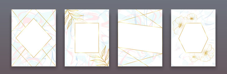set of greeting card templates as wedding, bithday party or social event flyer. greeting card with s
