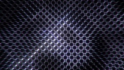 Poster - Sci-fi neon glowing grid. Abstract background with pulsating ripples. Futuristic cyber space concept. Motion design template. 3d loop animation. Dynamic composition. 4K UHD