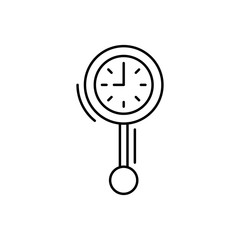 Poster - grandfather clock icon. simple line, outline vector elements of office tool icons for ui and ux, web