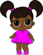 Funny black doll decoration for baby T-shirt