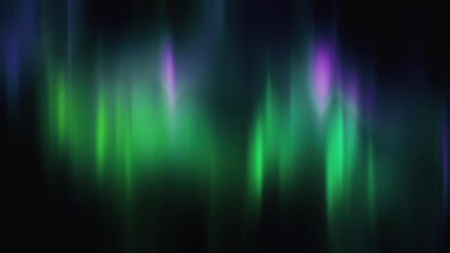 Wall Mural - Realistic Aurora Borealis or Northern lights. Bright and beautiful green and purple polar light curtains on black background. 3D illustration overlay with alpha channel matte for compositing