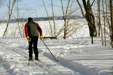 Wall Mural - ski de fond