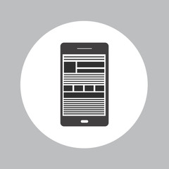 Poster - smartphone icon flat design 