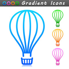 Wall Mural - Vector hot air balloon icon