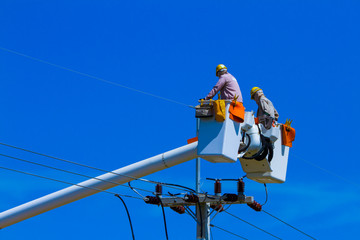 High voltage electricians.