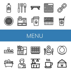 Canvas Print - Set of menu icons