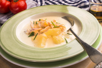 Wall Mural - scottish specialty cullen skink in a deep plate