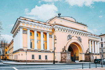 Wall Mural - Admiralty building near Senate Square. Saint Petersburg. Russia.