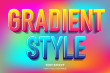 Abstract Gradient Style Candy Text Effect, Editable Text