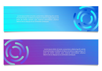 Wall Mural - banner design template with abstract geometric shapes. horizontal banners for web, website, header o