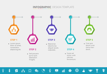 Wall Mural - Timeline infographic template design - Vector Illustration