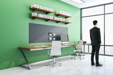 Aufkleber - Businessman standing in contemporary workplace