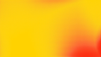Poster - dots halftone orange yellow color pattern gradient texture with technology digital background. dots 