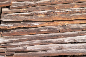 Wooden boards from an old house, timber wood wall texture background