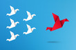 © ytemha34 - Leadership business concept with birds made of paper