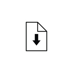 Poster - document download icon. vector download page symbol