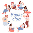 Book fair, reading club, world book day concept