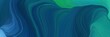 © Eigens - landscape banner with waves. smooth swirl waves background design with teal green, dark cyan and steel blue color