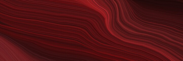 Aufkleber - futuristic banner with waves. modern soft curvy waves background illustration with very dark pink, dark red and firebrick color