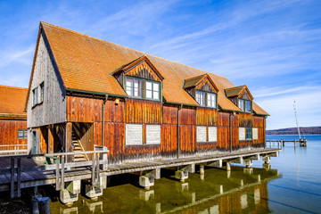 Wall Mural - old wooden boathouse