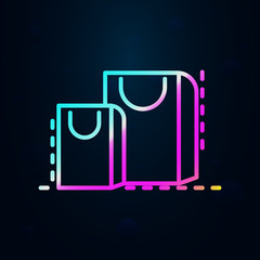 Poster - gift wrapping in nolan style icon. Simple thin line, outline vector of birthday icons for ui and ux, website or mobile application