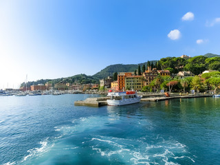 Wall Mural - Santa Margherita Ligure, Liguria Italia - watching the coast from the sea.