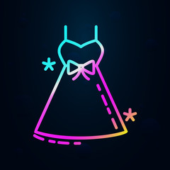 Poster - holiday dress in nolan style icon. Simple thin line, outline vector of birthday icons for ui and ux, website or mobile application