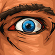 male blue eye comics style
