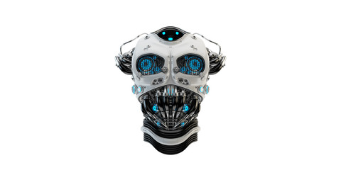 Futuristic robot body part for replacement, 3d rendering of armless robotic torso