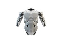 Robot Body Without Hands, 3d Rendering Of Cyborg Torso Artificial Part For Replacement