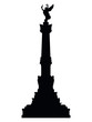 Vector Illustration of the Black Silhouette of Symbol of Bordeaux - Quinconces Esplanade