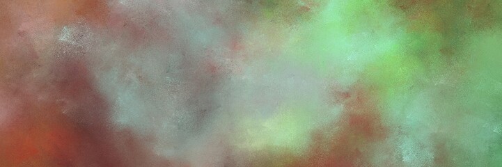 Poster - vintage painted art old horizontal banner with gray gray, old mauve and light green color