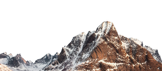Wall Mural - snow mountain with shining on winter at lofoten islands