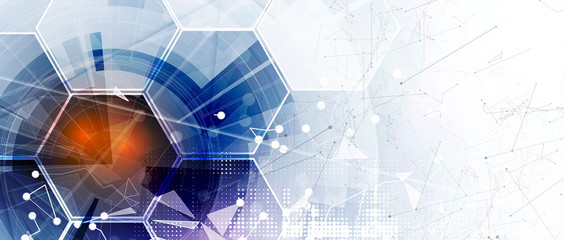 Technology data background, idea of global business solution