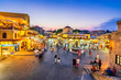 Rhodes, Greece - Hippocrates Square, Greek Islands.